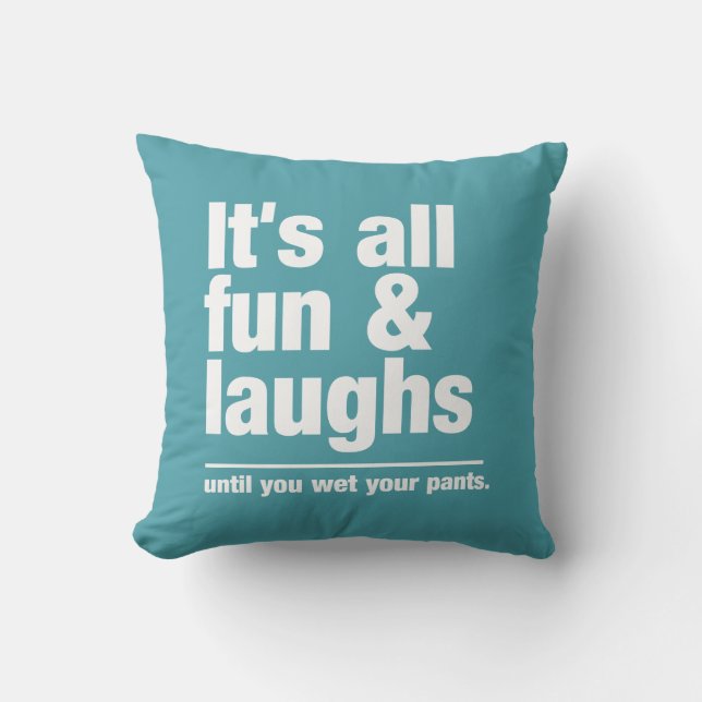 FUN & LAUGHS oreiller de jeton couleur personnalis (Recto)