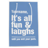 FUN & LAUGHS personnalisés couleur & nom sacs cade (Devant)