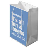 FUN & LAUGHS personnalisés couleur & nom sacs cade (Dos Angle)