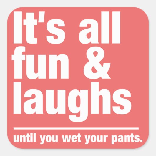FUN & LAUGHS stickers couleur personnalisée (Devant)