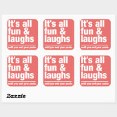 FUN & LAUGHS stickers couleur personnalisée (Feuille)