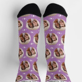 Fun Lavender Passen getrouwd Photo Pattern Weddens Sokken (Top)