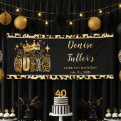 Fun Leopard Birthday Queen Forty Birthday Spandoek
