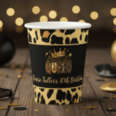 Fun Leopard Birthday Queen Thirty Birthday Papieren Bekers