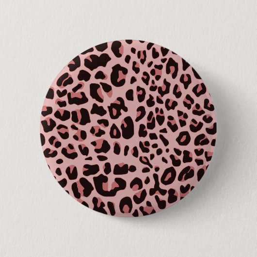 Fun Leopard Print Ronde Button 5,7 Cm (Voorkant)