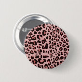 Fun Leopard Print Ronde Button 5,7 Cm (Voorkant /achterkant)