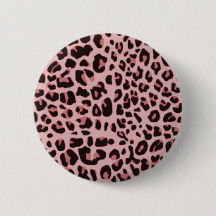 Fun Leopard Print Ronde Button 5,7 Cm