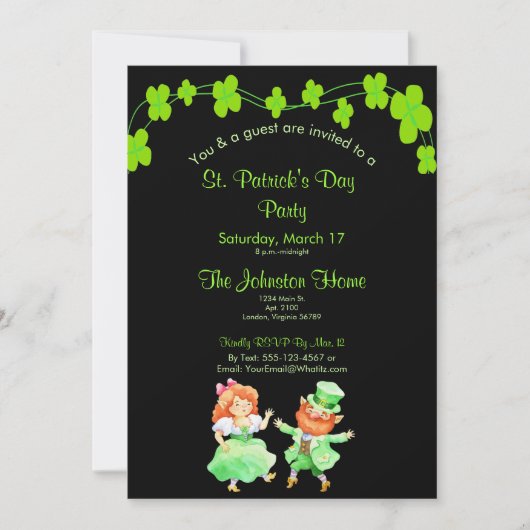 Fun Leprechauns St. Patrick's Day Party Invitation (Devant)