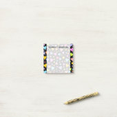 Fun, liefhebbend, kleurrijk Hearts Patroon + aange Post-it® Notes (Op bureau)