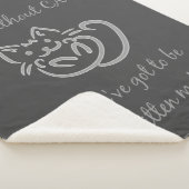 Fun Life without Cats Quote Sherpa Deken (3/4)