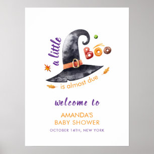 Fun Little Boo Witch Pet Herfst Baby shower Welkom Poster
