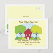 Fun Little House Nieuw Adres Briefkaart (Voorkant / Achterkant)