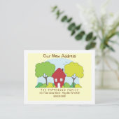 Fun Little House Nieuw Adres Briefkaart (Staand voorkant)
