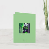 Fun Little Panda Beer Bedankkaart (Achterkant)