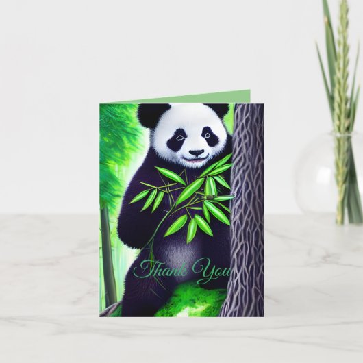 Fun Little Panda Beer Bedankkaart (Voorkant)