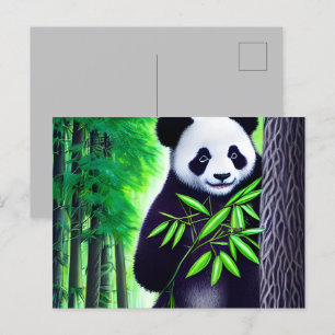 Fun Little Panda Beer Briefkaart