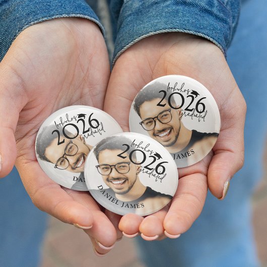 Fun Look who's Graduated Photo Graduation Ronde Button 3,2 Cm