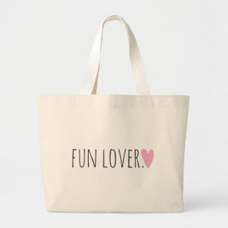 Fun Lover met hart Grote Tote Bag