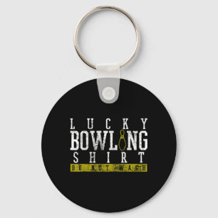 Fun Lucky Bowling Shirt Player Bowlers Pin Gift Sleutelhanger