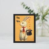 Fun  Magic Show Rabbit & Top Hat Invitation Kaart (Staand voorkant)