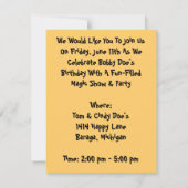 Fun  Magic Show Rabbit & Top Hat Invitation Kaart (Achterkant)