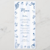 Fun Main Drake Blue Stripes Menu Italien (Devant)