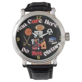 Fun Man Cave Here e-watch Horloge