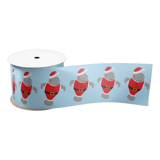 Fun Manatee Santa Animal Kerstmis Lint (Spoel)