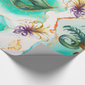 Fun Mardi Gras Maskers Cadeaupapier (Hoek)