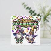 Fun Mardi Gras Masquerade Party Invitation (Debout devant)