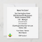 Fun Mardi Gras Masquerade Party Invitation (Dos)