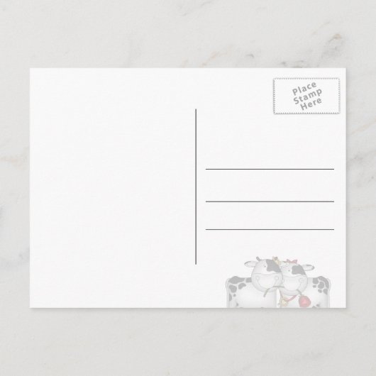 Fun Mariage vaches Enregistrer la date carte posta (Dos)