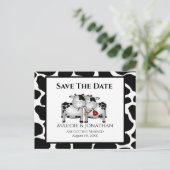 Fun Mariage vaches Enregistrer la date carte posta (Debout devant)