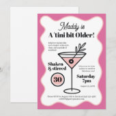 Fun Martini Party Invitations pour 30e anniversair (Devant / Derrière)