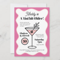 Fun Martini Party Invitations pour 30e anniversair