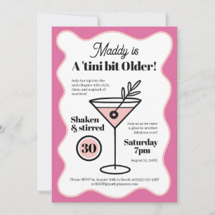 Fun Martini Party Invitations pour 30e anniversair