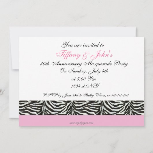 Fun Masquerade party Invitation (Dos)