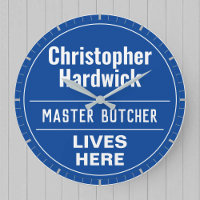 Fun Master Butcher Wall Plaque Style Grote klok