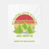 Fun MATCHA Mountains noemen Latte Drinker Fleece Deken (Voorkant)