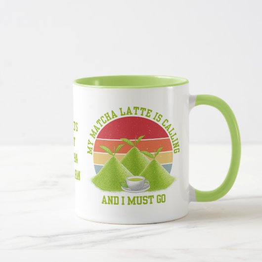Fun MATCHA Mountains noemen Latte Drinker Mok (Rechts)