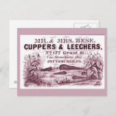 FUN  MEDISCHE LEIDERS, KOPERS EN LEECHERS BRIEFKAART (Voorkant / Achterkant)