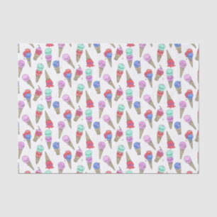 Fun Melty Summer Gothic Skull Ice Cream pastel wit Tissuepapier