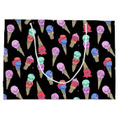 Fun Melty Summer Gothic Skull Ice Cream pastel zwa Groot Cadeauzakje (Achterkant)