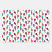 Fun Melty Summer Gothic Skull Ice Cream weird whit Inpakpapier Vel (Voorkant 2)