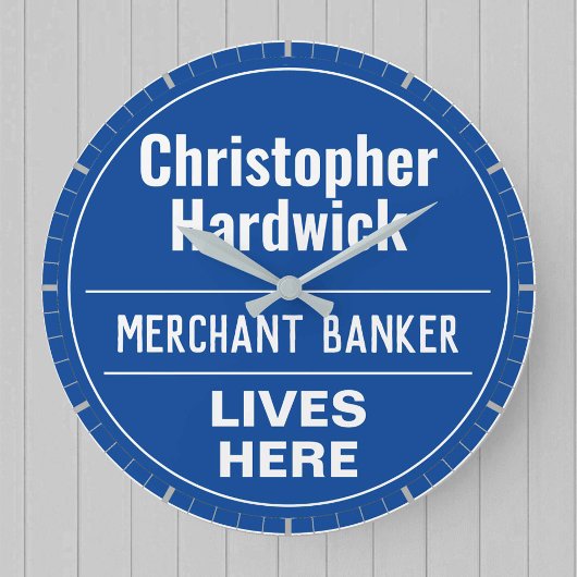 Fun Merchant Banker Wall Plaque Style Grote Klok