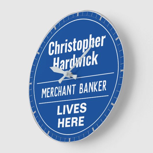 Fun Merchant Banker Wall Plaque Style Grote Klok (Hoek)