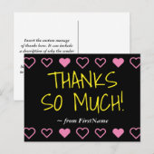 Fun "MERCI BEAUCOUP!" + Cartes postales Coeurs (Devant / Derrière)