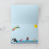 Fun Mermaid sur la carte d'anniversaire de la plag (Intérieur)