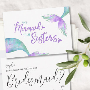 Fun Mermaid to be Sisters Bridesmaid proposal Kaar