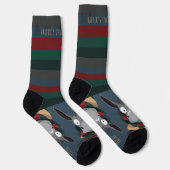 Fun Merry + Bright Customizable Donkey Blue Grey  Sokken (Rechts)